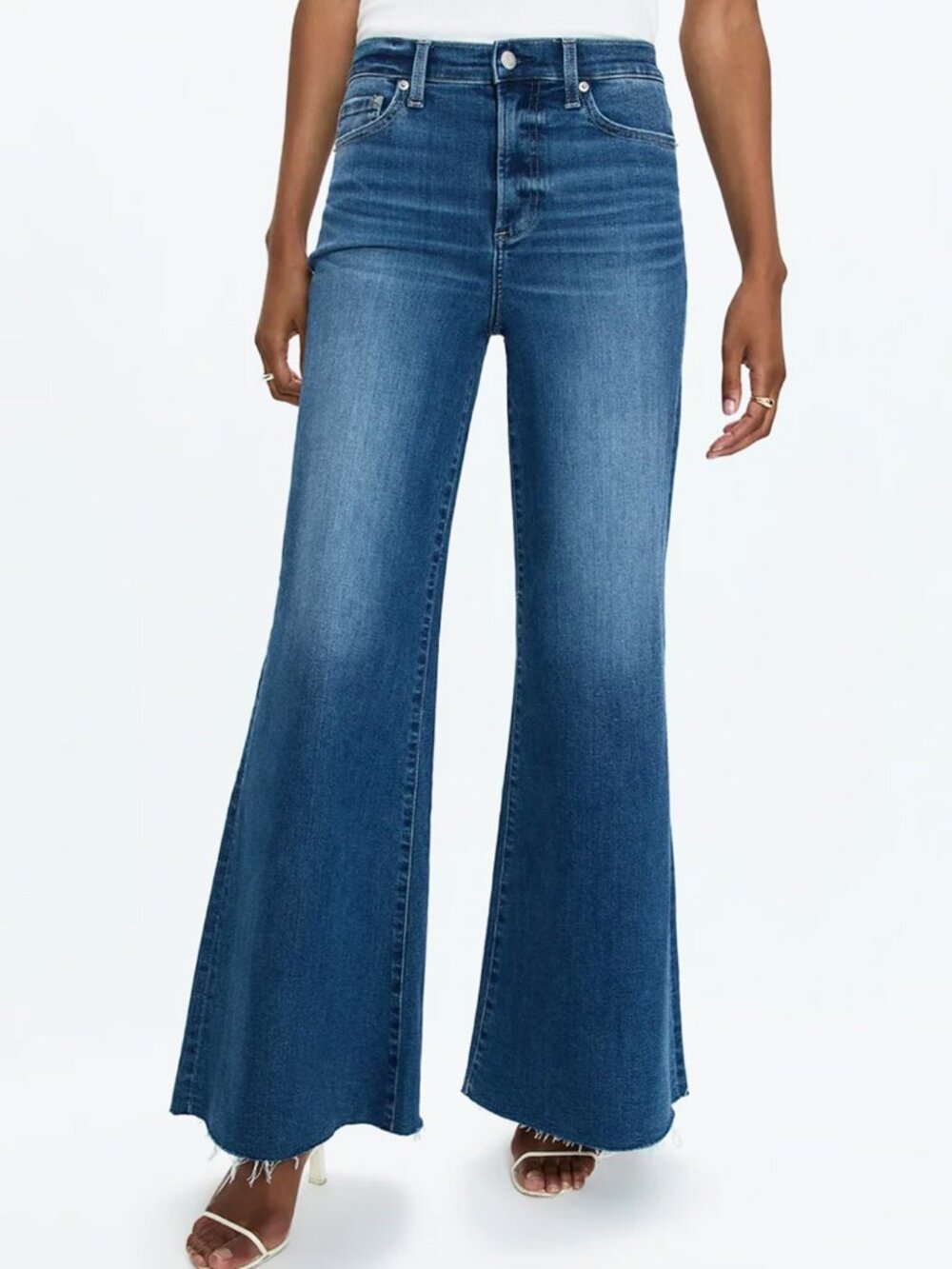 Pistola Izzy Mid Rise Wide Leg Jeans in Study 27